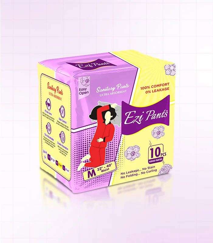 Sanitary Pants Ultra Absorbent Protection Medium Size upto 12 hours